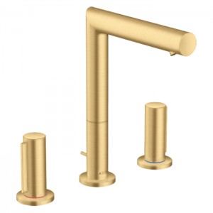 Axor Uno Смеситель для раковины 200, на 3 отв., с донным клапаном, zero, цвет: шлифованное золото