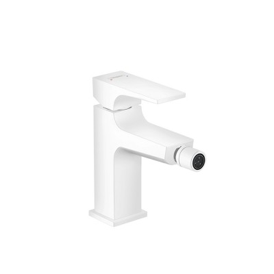Hansgrohe Metropol Смеситель для биде на 1 отв, с донным клапаном, излив 129мм, цвет: белый матовый