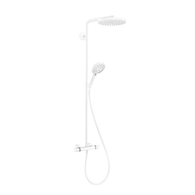 Hansgrohe Raindance Душевая стойка с термостатом 1jet (верхний душ 240мм, ручной душ с держателем), цвет: белый матовый
