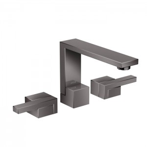 Axor Edge Смеситель для раковины, на 3 отв., с донным клапаном push/open, излив 173мм, цвет: черный