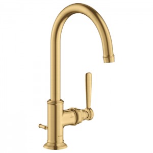 Axor Montreux Смеситель для раковины 210, на 1 отв., с донным клапаном, цвет: шлифованное золото