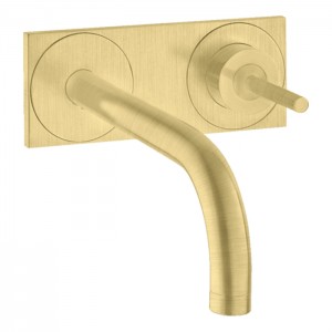 Axor Uno² Смеситель для раковины, встраиваемый, изилив: 22.5см., с панелью, цвет: шлифованная медь