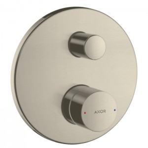 Axor Uno Смеситель для ванны, термостатический, на 2 отверстия, с крестовыми рукоятками, внешняя часть, цвет: шлифованный никель
