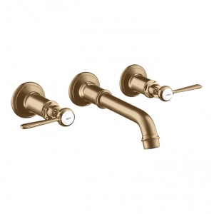 Axor Montreux Смеситель для раковины, встраиваемый, излив: 22.5см., ручка: рычаг, цвет: шлифованная бронза