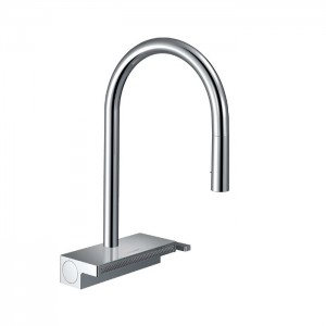 Hansgrohe Aquno Select M81 Смеситель для кухни, 1 отв., с вытяжным душем, 3jet, каскад, sBox, цвет: хром Hansgrohe Aquno Select M81 Смеситель для кухни, 1 отв., с вытяжным душем, 3jet, каскад, sBox, цвет: хром
