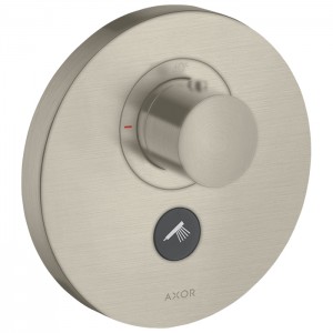 Axor ShowerSelect Встраиваемый термостат для душа, 1 поток, с ручным душем, внешняя часть, цвет: шлифованный никель