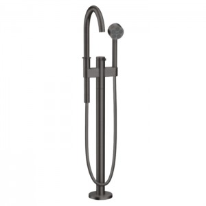 Axor One Смеситель для ванны, напольный, с ручным душем, цвет: шлифованный черный хром