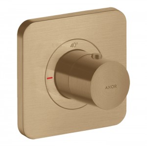 Axor Citterio E Смеситель для душа, термостатический, встраиваемый, на 1 выход, (внешняя часть), цвет: шлифованная бронза