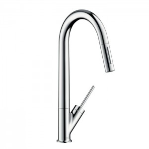 Axor Starck Однорычажный кухонный смеситель, выдвижной спрей, цвет: хром