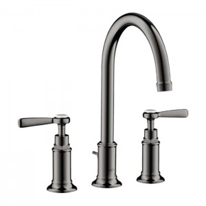 Axor Montreux Смеситель для раковины 180, на 3 отв., ручка: рычаг, с донным клапаном, цвет: полированный черный хром