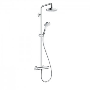 Hansgrohe Croma Select S 180 Showerpipe, Душевая система, верхний душ 187мм, с ручным душем и смесителем, цвет: белый/хром Hansgrohe Croma Select S 180 Showerpipe, Душевая система, верхний душ 187мм, с ручным душем и смесителем, цвет: белый/хром