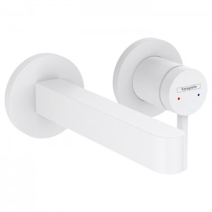 Hansgrohe Finoris Смеситель для раковины, встраиваемый, излив: 16.8см., внешняя часть, цвет: белый матовый Hansgrohe Finoris Смеситель для раковины, встраиваемый, излив: 16.8см., внешняя часть, цвет: белый матовый