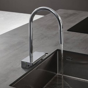 Hansgrohe Aquno Select M81 Смеситель для кухни, 1 отв., каскад, цвет: сталь Hansgrohe Aquno Select M81 Смеситель для кухни, 1 отв., каскад, цвет: сталь