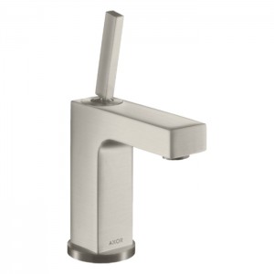 Axor Citterio Смеситель для раковины 110, на 1 отв., излив 10.4см., без донного клапана, цвет: сталь