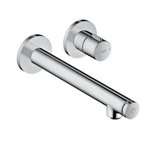 Axor Uno Встраиваемый смеситель для раковины, на 1 отв., излив 220мм, электронный, питание от сети, внешняя часть, цвет: хром