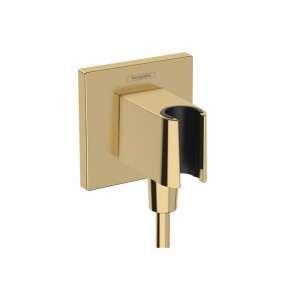 Hansgrohe FixFit E Шланговое подсоединение с душевым держателем, цвет: полированое золото Hansgrohe FixFit E Шланговое подсоединение с душевым держателем, цвет: полированое золото