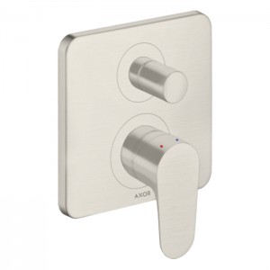 Axor Citterio M Смеситель для ванны, встраиваемый, с переключателем на 2 потока, с защитой, цвет: сталь