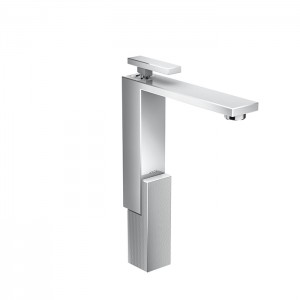 Axor Edge Смеситель для раковины, на 1 отв., с донным клапаном push/open, излив 180мм, алмазная огранка, цвет: хром