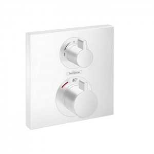 Hansgrohe Ecostat Square Термостат для душа, 2 источника, внешняя часть, цвет: белый матовый Hansgrohe Ecostat Square Термостат для душа, 2 источника, внешняя часть, цвет: белый матовый