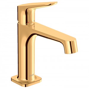 Axor Citterio M Смеситель для раковины, на 1 отв., излив: 12.8см, без донного клапана, цвет: полированное золото